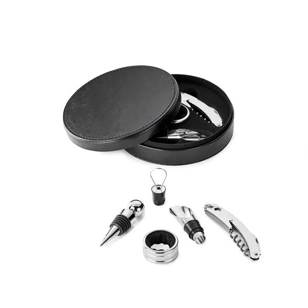 Leather Wine Set